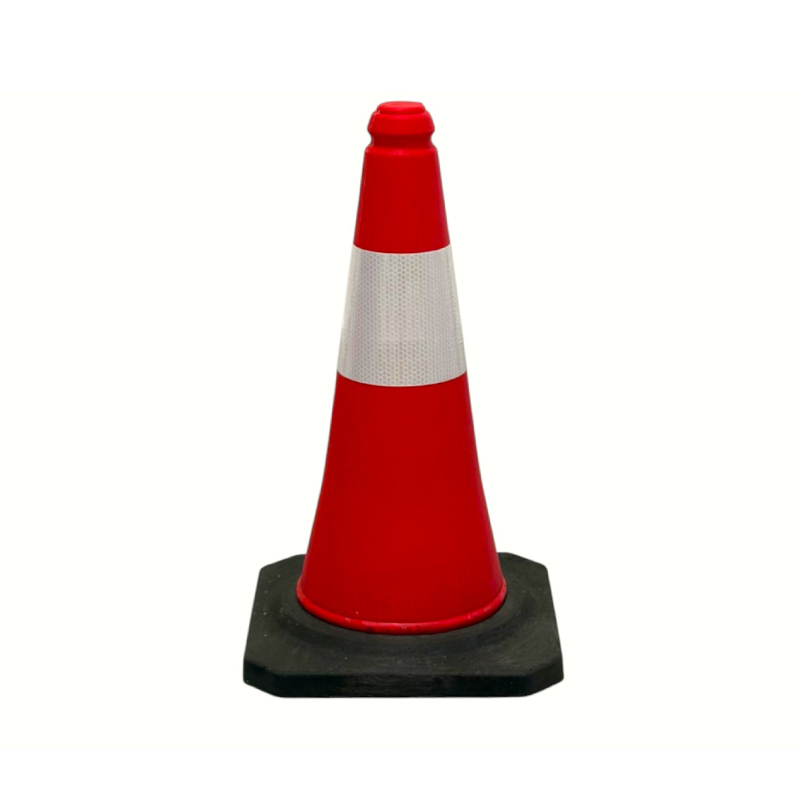Odblaskowy stożek bezpieczeństwa ruchu drogowego o średnicy 50/75/100 cm z PE do zarządzania drogami Odblaskowy stożek bezpieczeństwa ruchu drogowego o średnicy 50/75/100 cm z PE do zarządzania drogami