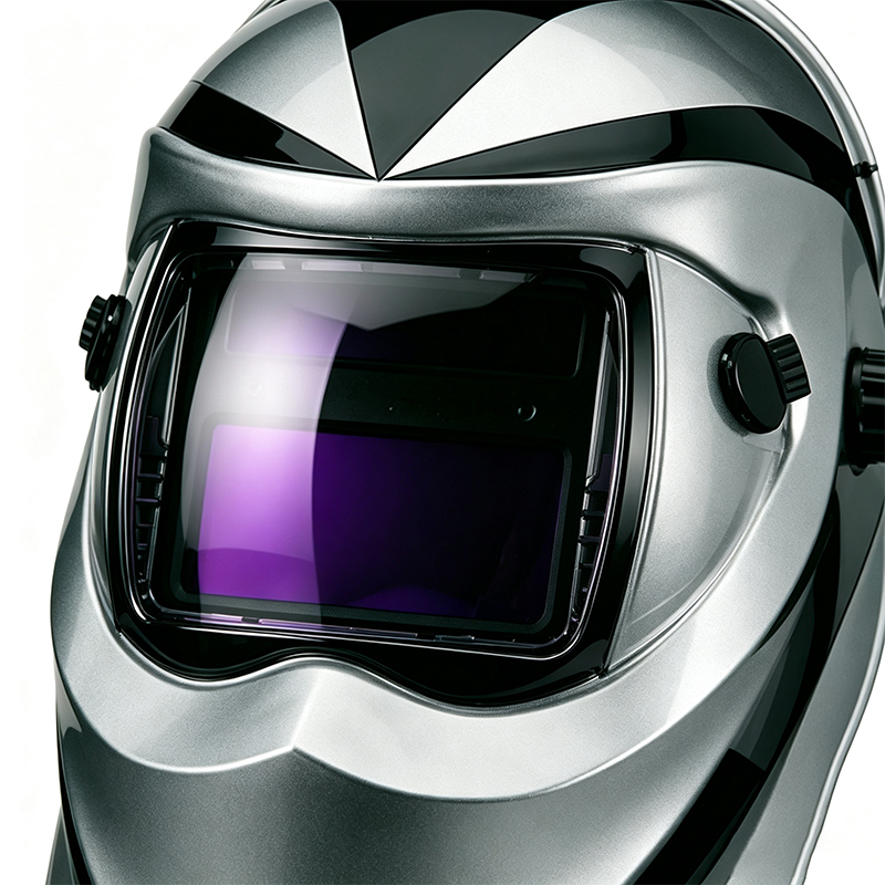 Solar Auto-Darkening Digital Welding Helmet with Touch Screen Controls