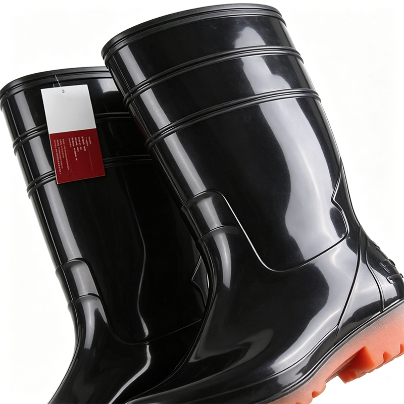 Kalosze przeciwdeszczowe z odpornego na chemikalia, formowanego wtryskowo PCV